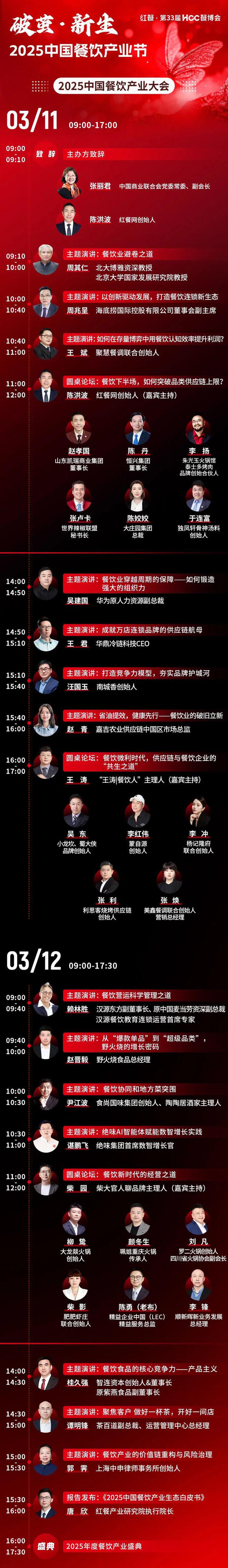 2025中国餐饮产业大会嘉宾议程重磅发布！(图2)